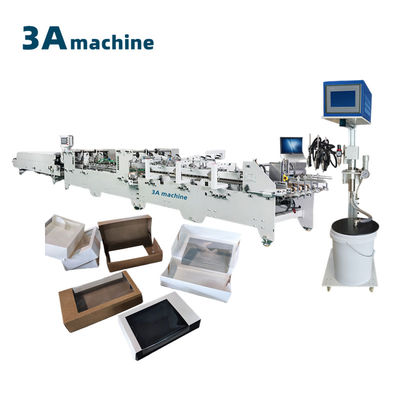 Macchina di incollaggio per cartelle di colla a freddo idrosolubile per scatole a 4 e 6 angoli CQT-1300