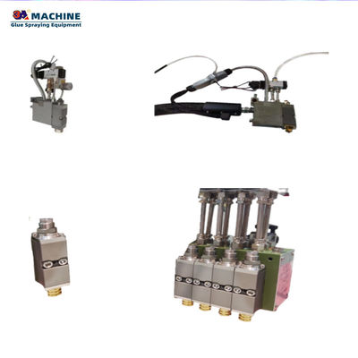 Sistema di distribuzione adesivo a fusione calda con doppia colla per applicazioni hardware di macchine