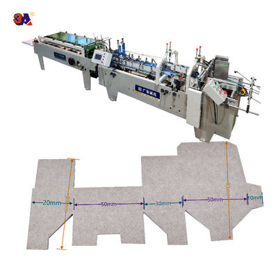 Video di ispezione in uscita fornito Mini Box Folder Gluer Machine per piccole scatole pieghevole