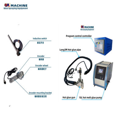 Pompa da 10L 3A10L-4 Sistema di distribuzione adesivo a caldo per macchine da incollaggio da 95 kg e 4 pistole