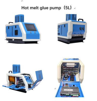 Pompa da 10L 3A10L-4 Sistema di distribuzione adesivo a caldo per macchine da incollaggio da 95 kg e 4 pistole