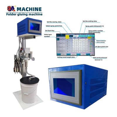 Versatile 2-6 Pistole Macchine per l'incollaggio Folder Gluer con Nespresso Cold Glue Roll System