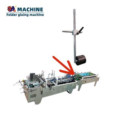 Macchina di incollaggio a scatola azionata elettricamente Ruota per cartellone della scatola di incollaggio Gluer cintura pieghevole
