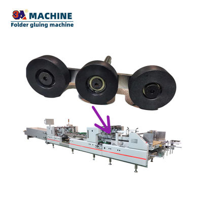 Macchine di incollaggio automatiche di grado automatico per piegare e incollare ricambi per scatole