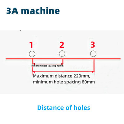 Distanza regolabile 220 mm TWOEND X110 MIDDLE Desktop Double Head Drilling Machine NT-310T