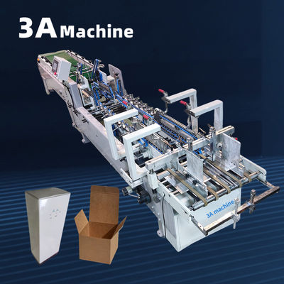 Macchina per la fabbricazione di scatole alimentari a 4 canali con applicatori di colla a freddo di carta e alta velocità di lavoro