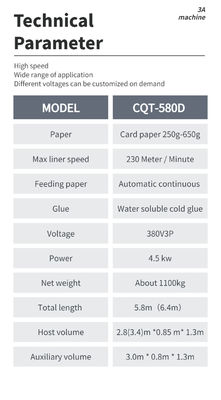 3ACQ 580D Macchina per scatole di piccole dimensioni per la formazione di scatole ondulate ad alte prestazioni