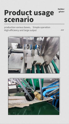 1100 Modello Automatico 46 Corner Folder Gluer Press Semi Auto Folder Gluer Machine con PLC