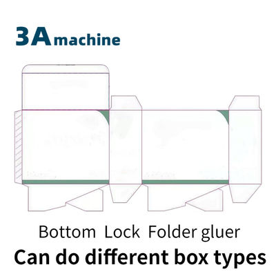 SHH-800AG-2 Gluer per cartelle di chiusura automatica per video di ispezione in uscita della scatola da pranzo