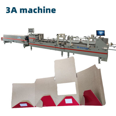 350 mm Max. Larghezza operabile Mini Box Folder Gluing Machine con blocco inferiore e colla laterale