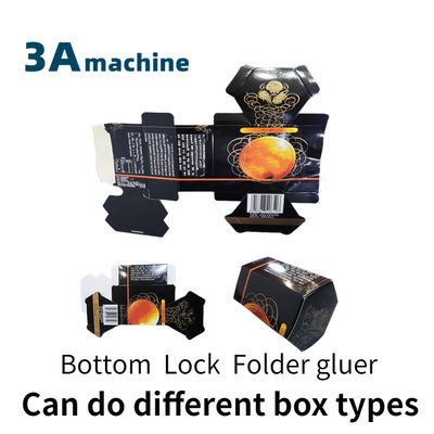 SHH 800AG-2 Automatic Bottom Lock Coffee Cup Sleeve Folder Gluer Machine con Disegno