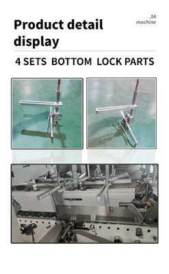 800 mm Max Size Automatic Bottom Lock Folder and Gluer Machine per cartone da 250 g a 650 g