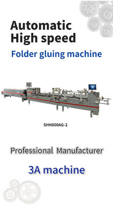 800AG-2 Gluer per cartoni automatico a serratura di fondo con blocco di crash Bottom Gaotian Folder Gluer Parti della macchina per carta