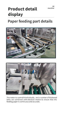 PLC controllato CQT 900YG-2 Pre-folded Bottom Lock Folder Gluer per carta Zhantian