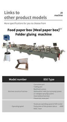 PLC controllato CQT 900YG-2 Pre-folded Bottom Lock Folder Gluer per carta Zhantian