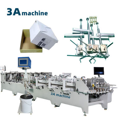 380V/7.5KW Bottom Lock Folding Box Gluing Machine per l'industria dell'hardware per macchine