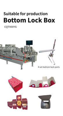 380V/7.5KW Bottom Lock Folding Box Gluing Machine per l'industria dell'hardware per macchine