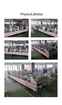 Carta di cartone 200g-650g 6 angoli cartellone Gluer Machine per 4 angoli box piegatura