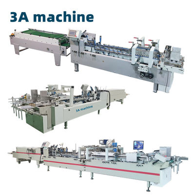 PLC controllata Automatic Folder Gluing Machine per colla laterale linea retta Box Bottom Lock