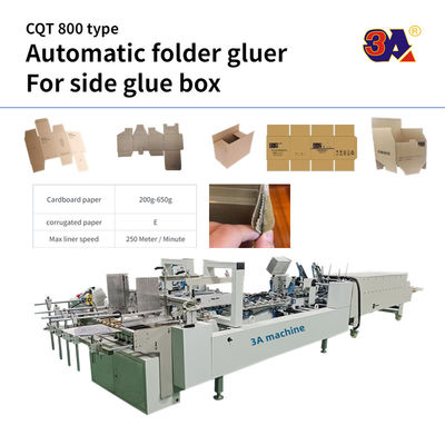 PLC controllata Automatic Folder Gluing Machine per colla laterale linea retta Box Bottom Lock