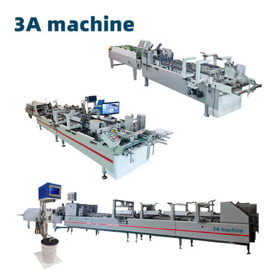 Macchina di incollaggio per cartelle di colla laterali per casella a chiusura inferiore 10.0m*1.2m*1.3m
