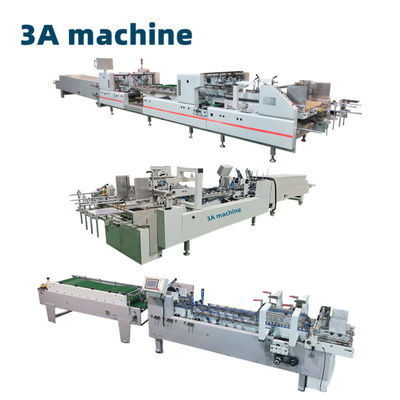 PLC Controlled Folder Gluer Machine per cartone ondulato cartone scatola 200g-650g carta