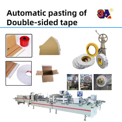 PLC Controlled Folder Gluer Machine per cartone ondulato cartone scatola 200g-650g carta