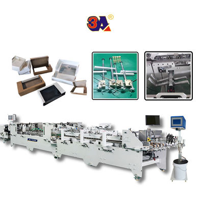 PLC Controlled Folder Gluer Machine per cartone ondulato cartone scatola 200g-650g carta